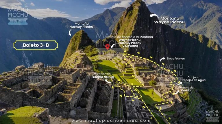 Machu Picchu boleto 3-B solo ciudad baja