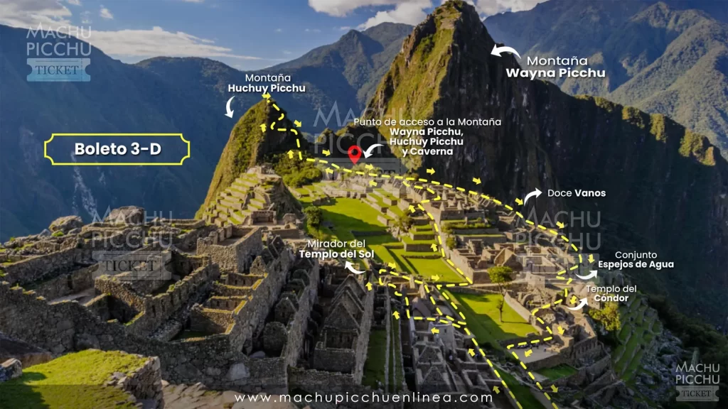 Machu Picchu boleto 3-D ciudad baja más montaña temporada alta